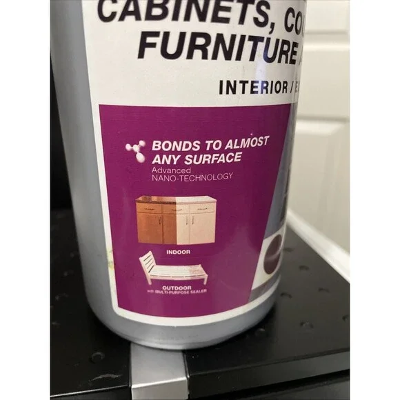 Set of 2 Beyond Paint Pewter 1 Quart All-In-One Cabinet Countertop paint - Picture 2 of 7